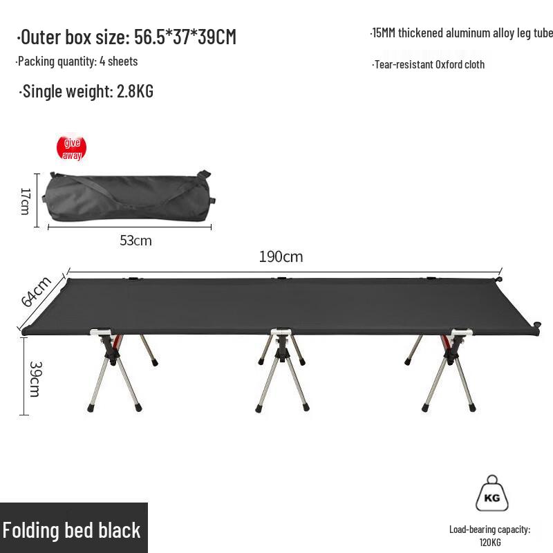 OEING Portable Ultralight Foldable Camping Cot