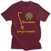 Custom Buen Camino De Santiago Tshirts for Men Short Sleeve Casual T Shirt El Camino Way Tshirt 100 Cotton Tees Gift