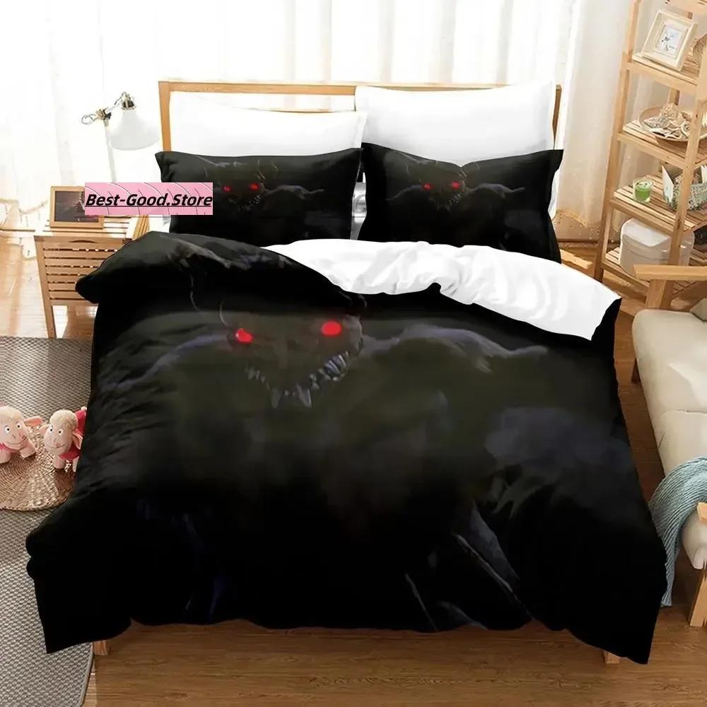 Постельное белье Вампир Односпальное Двуспальное Full Queen King-Size Размеры Размеры Комплект постельного белья Взрослый Детская Спальня Пододеяльник Комплекты 3D Печать Аниме Оборотень