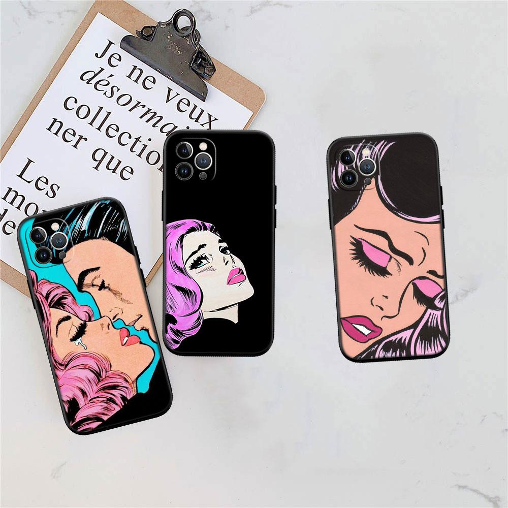 PP21 Crying Comic Girl Sad Phone Case for OPPO A40 A60 A80 A15 A16 A16K A12 A17 A17K A54 A54S A53 A53S A55 A56 A57 A98 F23