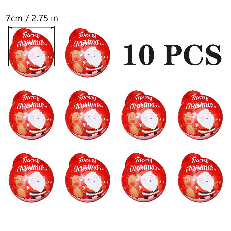 10pcs 7cm Christmas Ball Candy Box Christmas Tree Pendant Tinplate Children Spherical Gift Iron Box New Year Decoration Xmas Eve