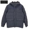 Navy Herringbone Wool Down Jacket Jacket S Navy grayUsed