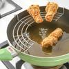 Semi-Circular Stainless Steel Drain Rack Kitchen Steamed Vegetables Rack, Size: Large 30cm