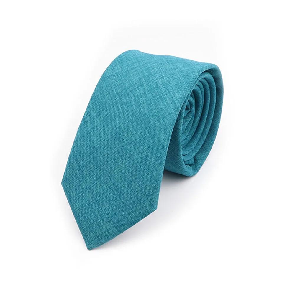 Solid Handmade Tie Color Cotton Ties Men Necktie Narrow Pink Sage Green Casual Tie Wedding
