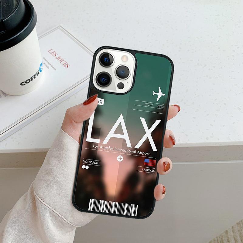 Смешной чехол для телефона с кодом аэропорта для iPhone 17 Air 16 pro max 15 14 plus 12 13 Защитный чехол coque