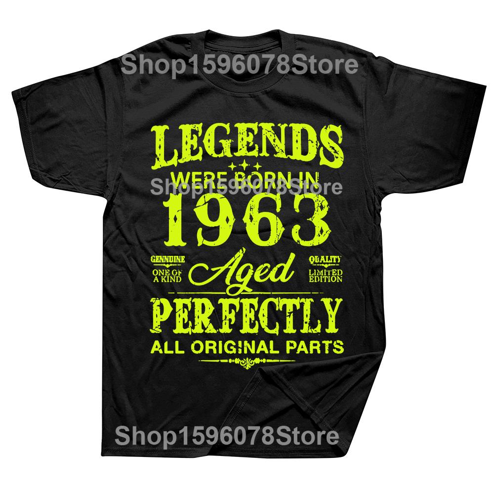 Novelty Vintage 1963 Funny 62 Years Old T Shirts Graphic Streetwear Short Sleeve Birthday Gifts Summer T-shirt Mens Clothing