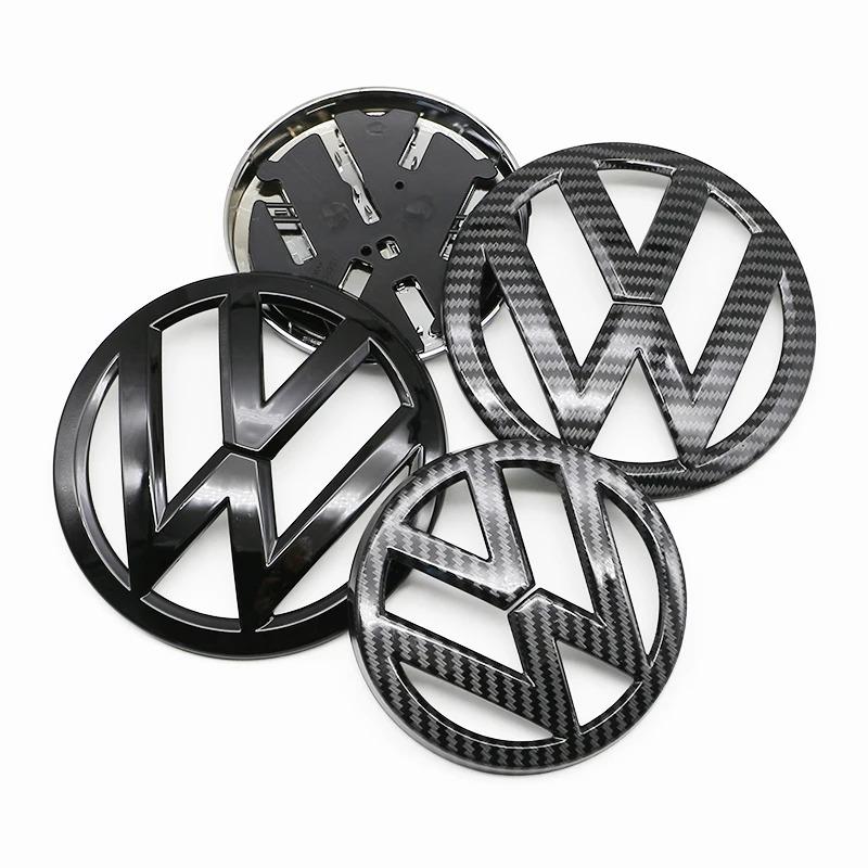 For Volkswagen Chrome Silver/Glossy Black Front Radiator Grille & Rear Trunk Lid Emblems for VW Golf 7 (2014 - 2017) - Auto Badge Accessories