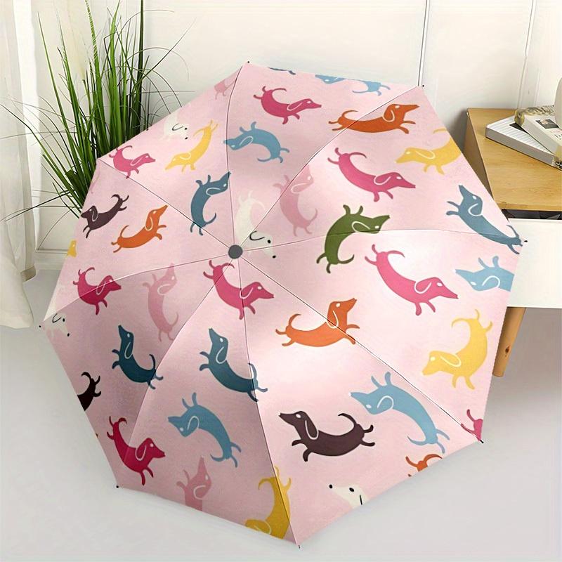 1pc Dachshund Automatic Umbrella 8-Bone Design Compact Gear for Outdoor Travel, Perfect Holiday Gift yy250827033