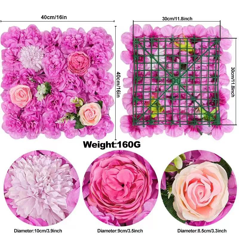 3D настенная панель с цветами 15,7*15,7 дюйма, искусственный цветок, настенный фон, шелковый коврик с розой для домашней вечеринки, свадебного декора, фон