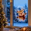 Праздничное украшение на окно 3D Рождественские наклейки, Снимаемые наклейки без следов, Санта Клаус Прорыв Легкое нанесение Наклейка через стекло Настенные наклейки, Праздничные