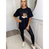 Oversized T Shirt Black Cat Face Breakthrough Print Casual Wear For Women Summer Streetwear Fashion Top