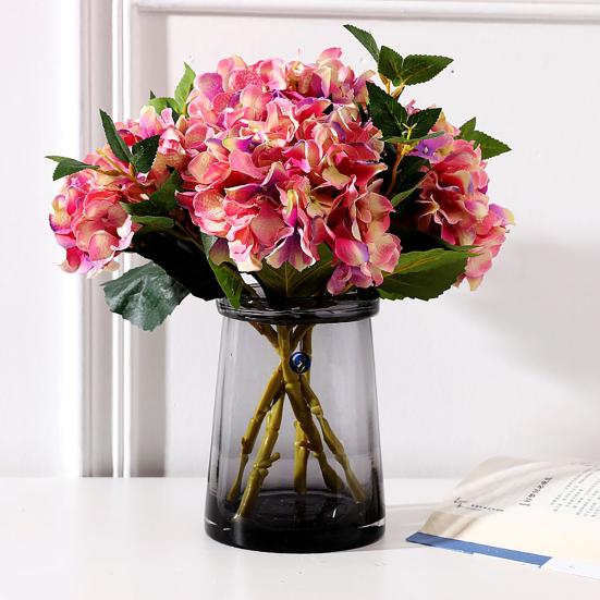 1 шт., искусственная гортензия, устойчивая к выцветанию, реалистичный яркий цвет, аксессуар для фотографии, цветок из искусственного шелка