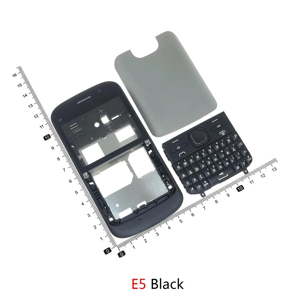 Корпус телефона Для Nokia E5 E63 E71 E72 Задняя и передняя панель Рамка крышка с клавиатурой