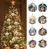 Nativity Night Ornament Round Acrylic Birth of Jesus Christ Hanging Decoration Religious