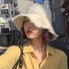 Foldable Raw Edge Fisherman Hat Sunshade Sun Protection Cap Sun Cap Thin Bucket Hat  Camping