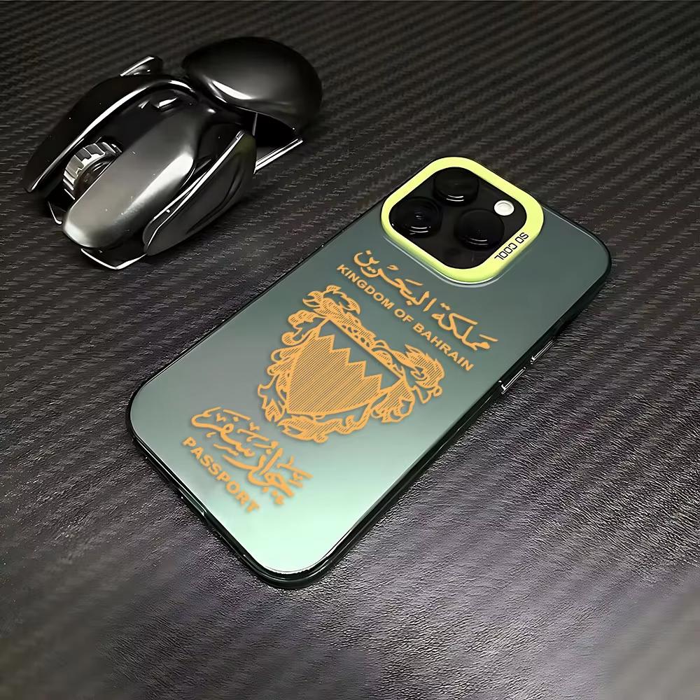Чехол для телефона с узором паспорта Бахрейна для iPhone 17 Air 16e 16 Pro Max 15 14 Plus 13 12 Mini 11 Pro, противоударная силиконовая задняя крышка