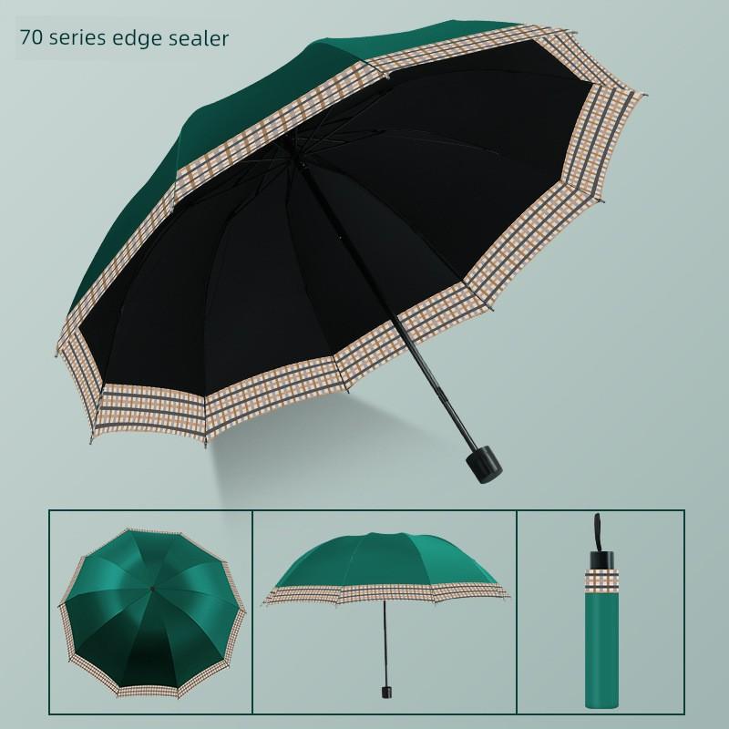 High-End Vinyl Oversized Umbrella, Reinforced and Thickened, Dual-Purpose for Sun and Rain, Suitable for Two to Three People, Unisex, Sunshade and