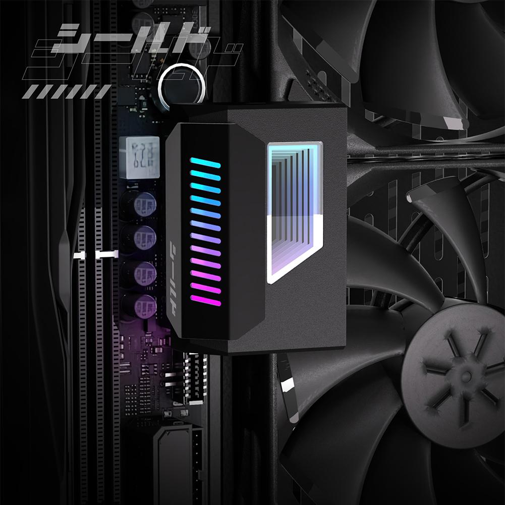 Кабель питания материнской платы, модульный, с ARGB-подсветкой «Бесконечное зеркало», ATX 24-контактный адаптер питания с угловым разъемом 180 градусов