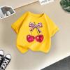 Children's Casual Short-sleeved T-shirt - Summer Girl's Cute Cherry T-shirt