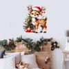 Cute Reindeer & Christmas Tree Wall Sticker for Home Decor - Festive Living Room & Entryway Decoration