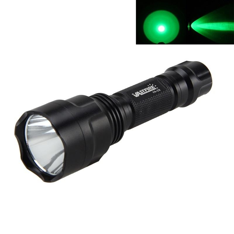 C8 LED Flashlight White/Green/Red Tactical Hunting Rifle Lantern+Pressure Switch+Rail Scope Mount+18650+USB Charger