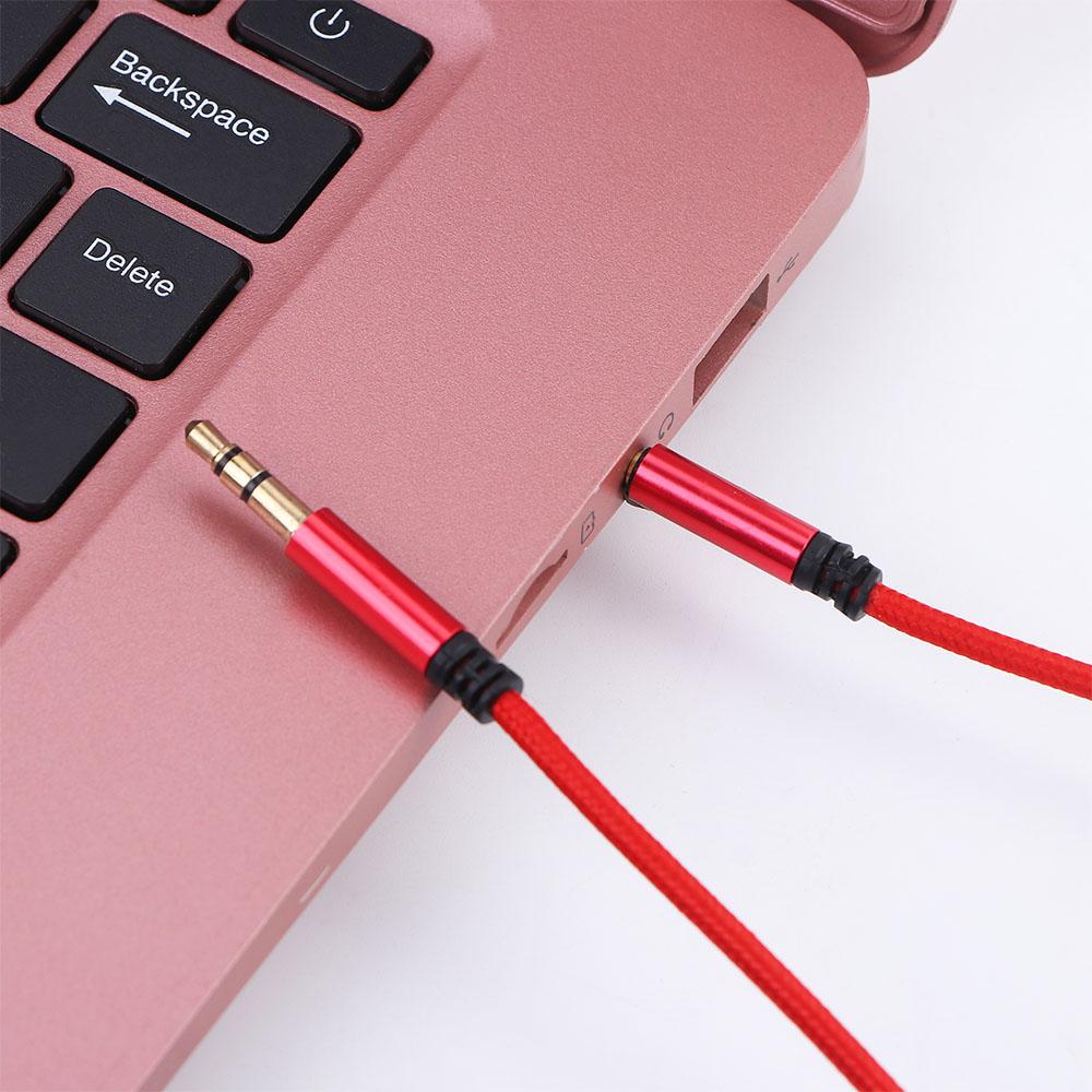 Braid Headphone Cord Speaker Line Gold-plated Plug Audio Cable Car Aux Cord Audio Wire Aux Cable