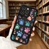 Красочные акварельные отпечатки лап Мягкий ТПУ чехол для телефона для iPhone 17 16 15 14 13 12 11 Pro Max Plus Ударопрочный Противоскользящий Чехол