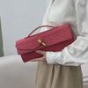 2025 Handmade Ostrich Pattern Baguette Evening Bag - Exquisite Shoulder & Crossbody Handbag