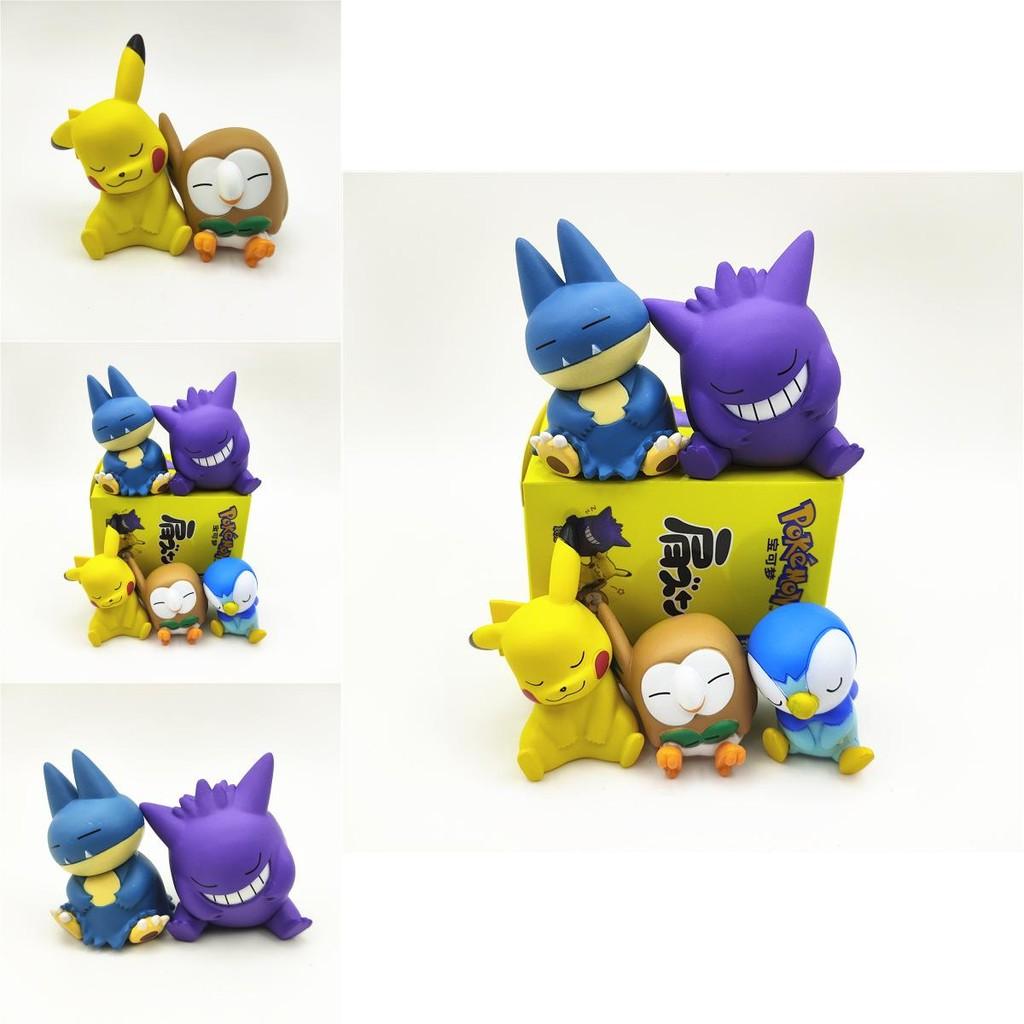 Adorable Pvc Pikachu And Snorlax Figurines Shoulder To Shoulder Anime Toy Set