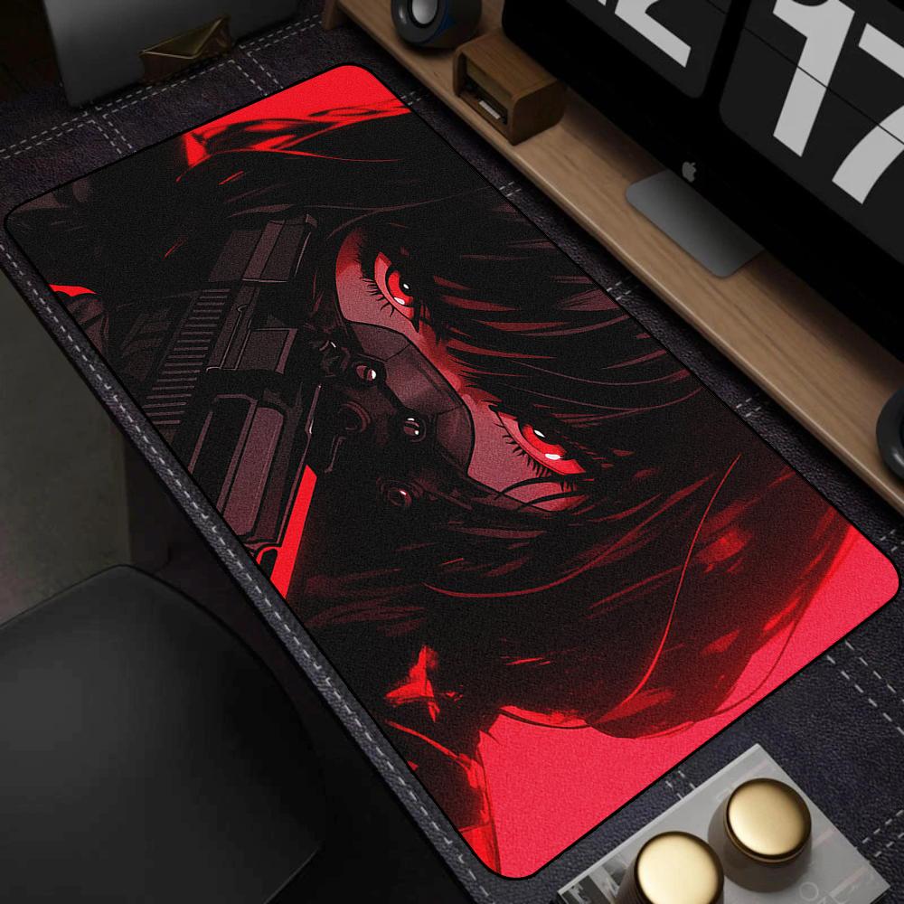 Игровой коврик для мыши 90x40 см Самурай Они Маска Девушки из Японии Deskmat Большой Игровой Профессиональный Премиум Коврик для мыши Аксессуары для контроля скорости