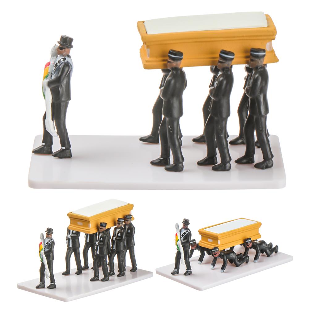 Toys Accessories Funny Model Ghana Dance Cosplay Coffin Dancing Figurine Black Man Pallbearer Team
