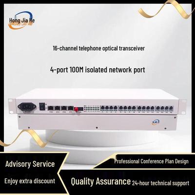 JH-P16FE4 16-канальный телефонный оптический приемопередатчик с 4-портовым Ethernet