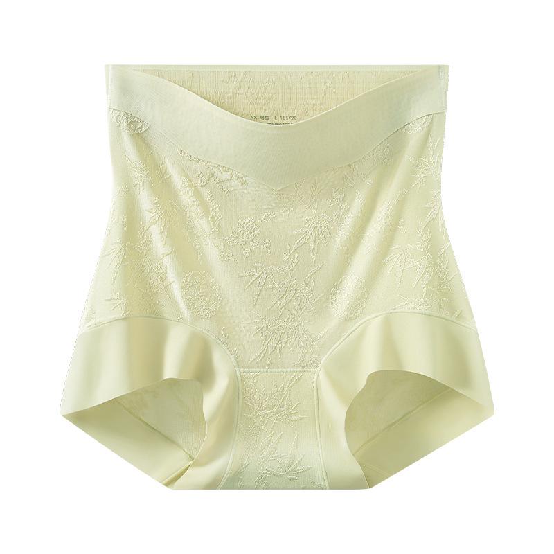 Трусики с высокой талией, утягивающие живот и бедра, модель 2025 года – в китайском стиле, не сползают, обеспечивают легкую коррекцию фигуры.
