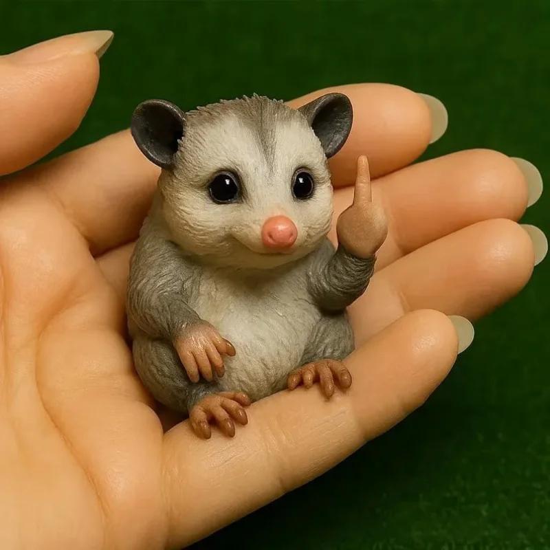 Смешное животное Вертикальный средний палец Плоский 2D Деревянный Домашний Настенный Декор В подарок друзьям и парням Украшение Ремесло