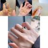 Unique Twisted Copper Gold Plated Adjustable Ring For Women Modern Style