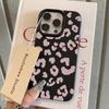 For iPhone 17 16 15 14 13 12 11 Pro Max Case Pink Leopard Print Lichee Pattern Silicone Cover For iPhone XS X XR 16 Plus Fundas