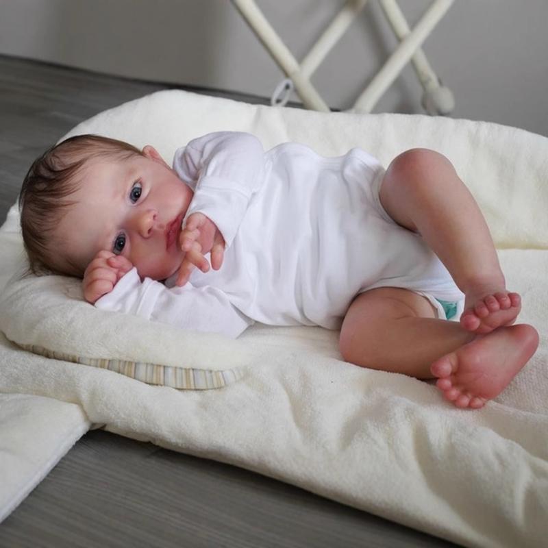 Милые куклы-реборн в натуральную величину, мальчик-косплей Кэмерон, 24 дюйма, 60 см, тканевое тело, новорожденная кукла ручной работы с 3D-покраской, куклы-реборн для детей, игрушка-подруга