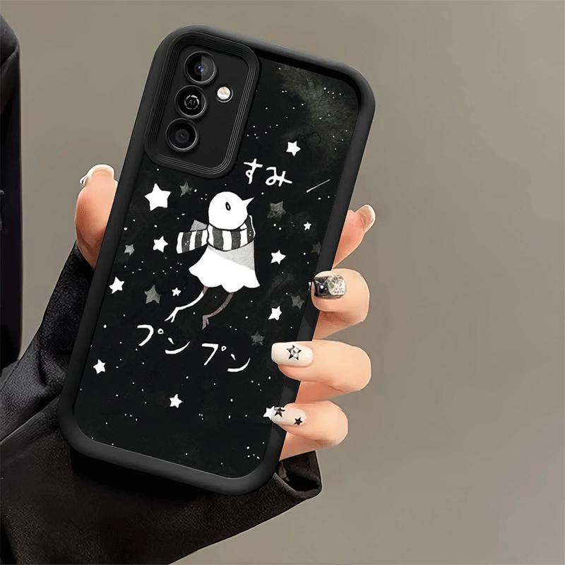 Чехол для телефона для Samsung Galaxy A17 A16 A15 A14 A13 Аниме Оясуми Пунпун A56 A36 A26 A55 A35 A25 A54 A34 A24 A53 A33 A23 A07 A06