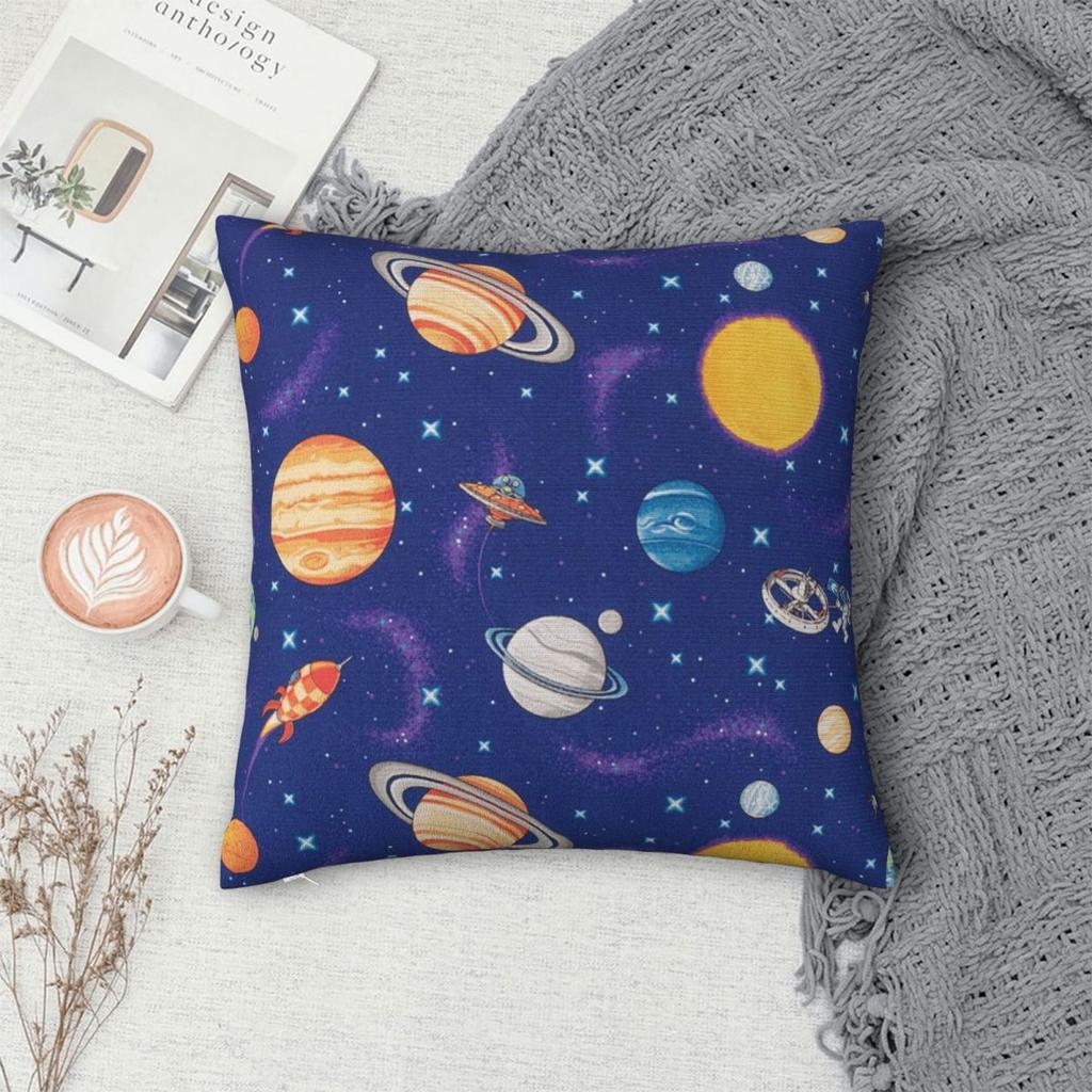 Солнечная Система Космос Планеты Вселенная Квадратная Наволочка Чехол для Подушки Наволочка Чехол для Декоративной Подушки для Дома Спальни Автомобиля