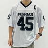 New Arriavl American Retro Rugby Short Sleeved Sports Men T-shirt Number 45 Soccer Footbal Jersey Printed Mesh Oversized Tops