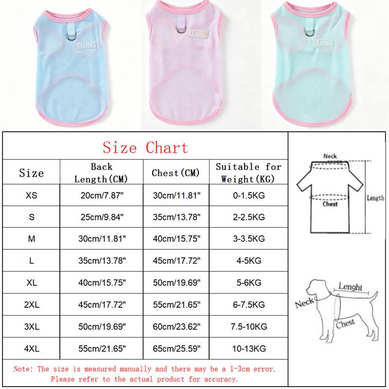 Breathable Mesh Pet Vest with D-ring Summer Cooling Dogs Cats Sleeveless Shirt Thin Puppy Vest for Small Medium Large DogsXS-4XL