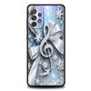 French Piano Keys Simple Phone Case for Samsung Galaxy A73 A55 A53 A51 A35 A33 A32 A25 A23 A22 A15 A13 A17 A07 5G Soft TPU Shell