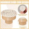 Bohemian Style Rattan Dresser Knobs, Round Wooden Drawer Knobs, Handmade Wicker Weave and Screws for Furniture, Cabinet, Dresser Knobs