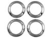 BRIGHTZ Ultra-High Mirror Stainless Steel Plated Center Wheel Cap Rings (4-Piece Set) for Sambar Van S700B/S710B (SID-ETC-SMA-007)