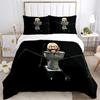 Red Robot Speaker Head Print Bedding Set, Sci-Fi Cartoon Character Bed Linen(1 * duvet cover + 2 * pillowcase, without core)