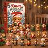 Праздничные Ритуальные Игрушки 24 Дня 3D Шотландская Корова Адвент-Календарь 2026, Рождественские Елочные Украшения для Отсчета Дней с Милыми Мини-Фигурками Фермерского Скота для
