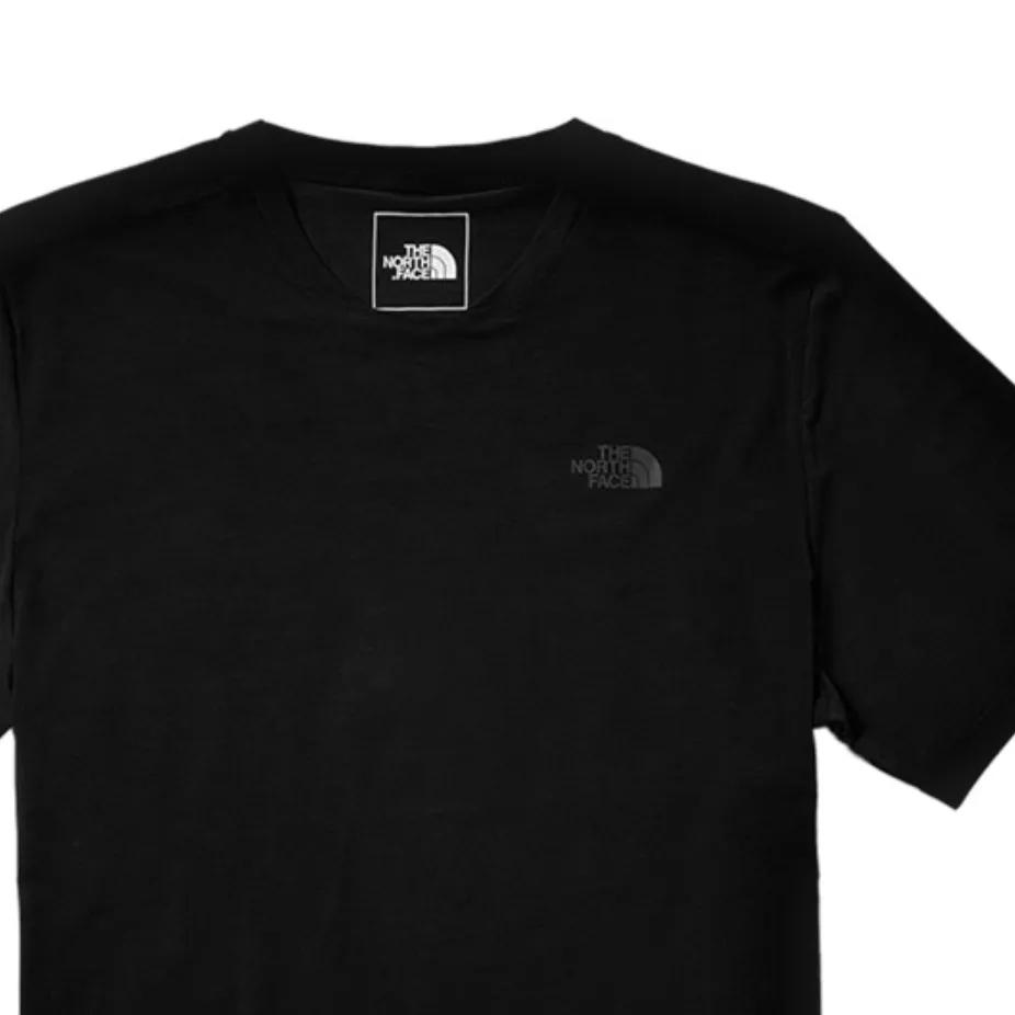 THE NORTH FACE T-Shirts Men's Black Crew Neck Moderate Straight Fit (Unisex) T-Shirts NF0A4UAJ JK3