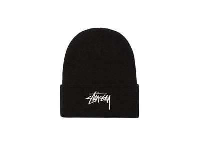Nike Шапка-бини с отворотом Stussy Черная