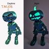 3D Printed Pumpkin Man Figurine Movable Joints Halloween Spooky Pumpkin Figure Luminous Articulated Pumpkin Model Toy Desktop Decoration Ornament