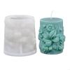 Santa Embossed Cylinder Silicone Mould for Festival Holiday Handmade Craft
